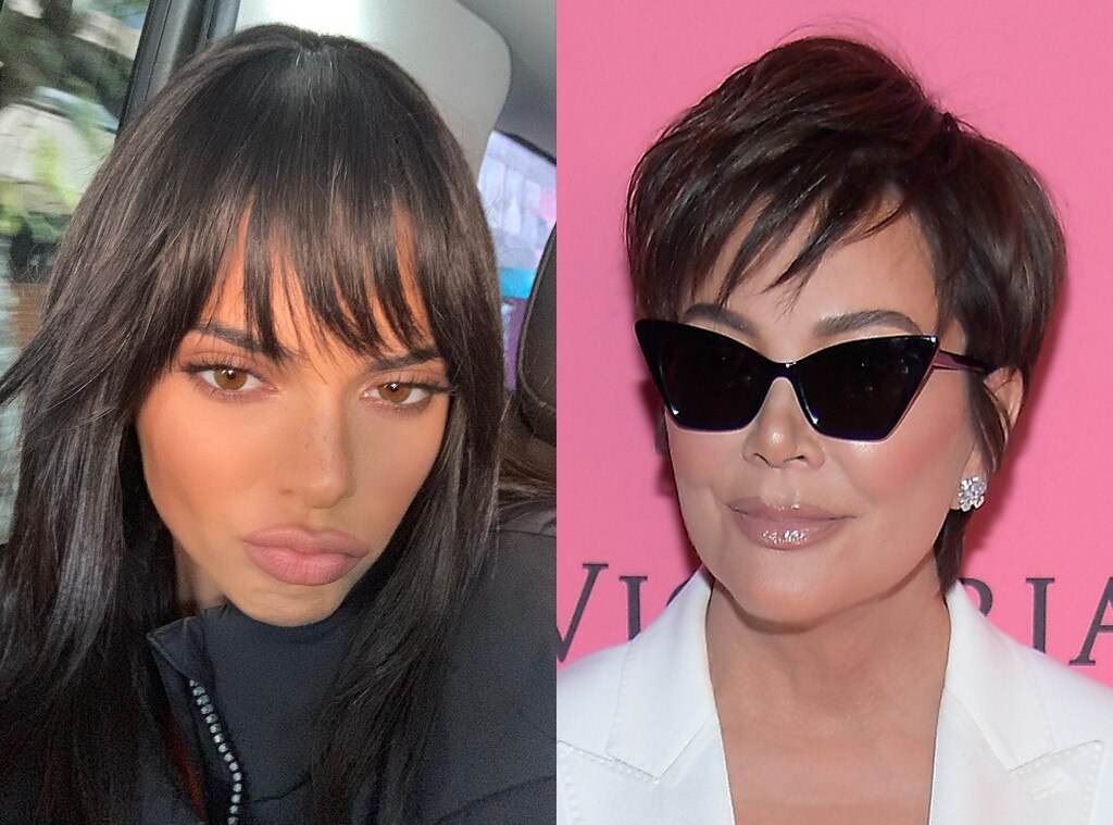 Kendall Jenner's New Bangs Make Her Look Like Kris And Kylie's Twin - E ...