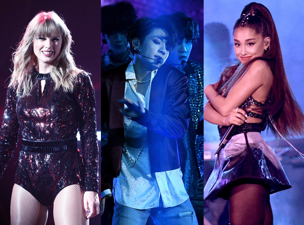 Taylor Swift, BTS, Ariana Grande