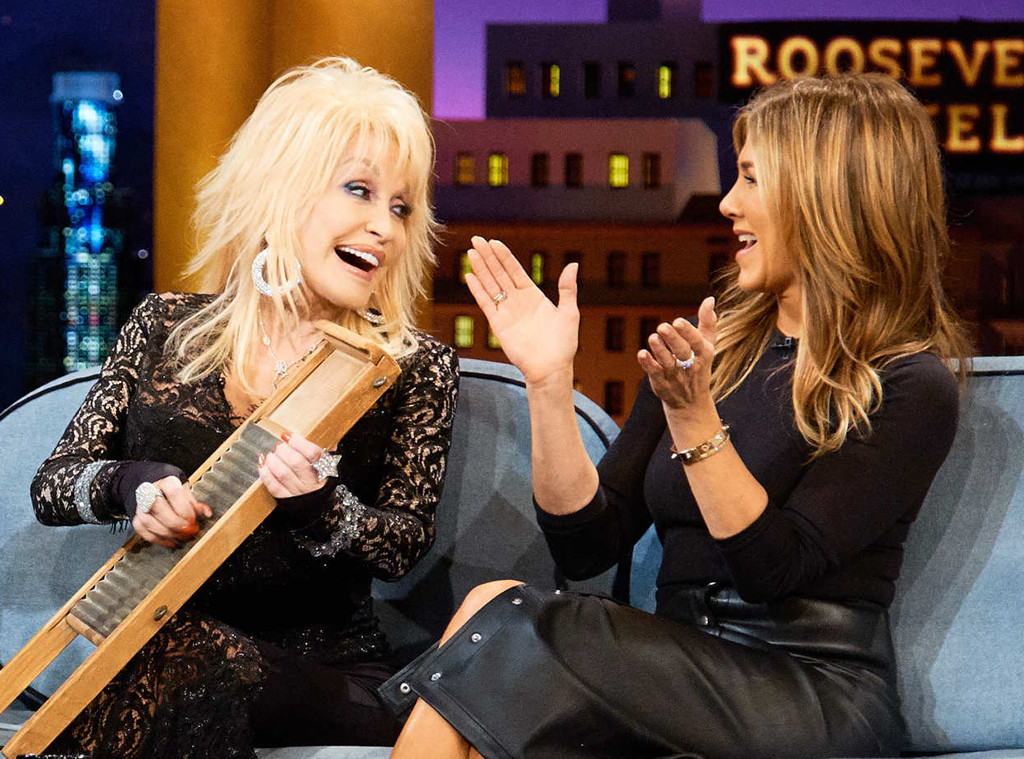 Dolly Parton, Jennifer Aniston, The Late Late Show