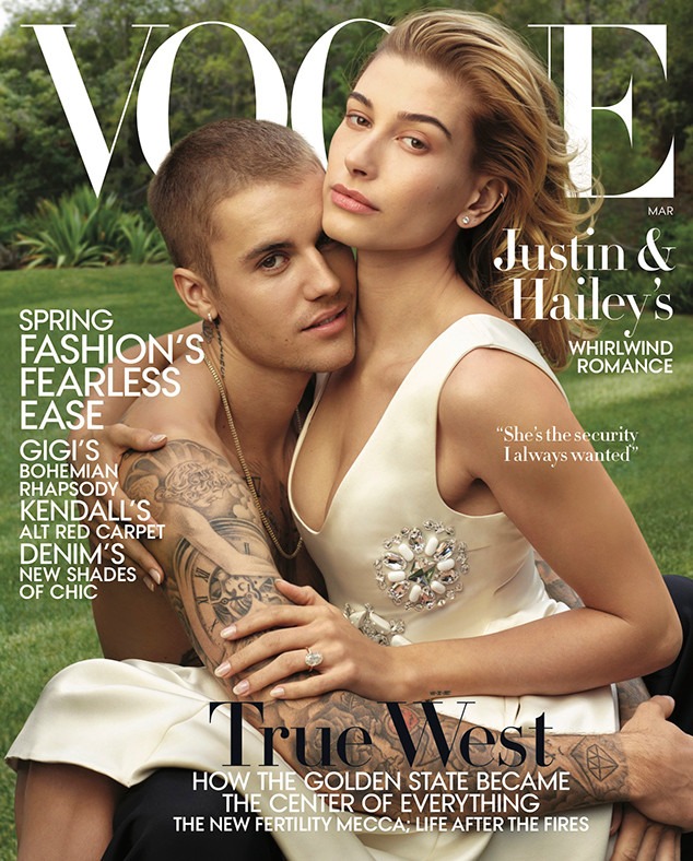 Justin Bieber, Hailey Baldwin, Vogue Cover, March Vogue 2019