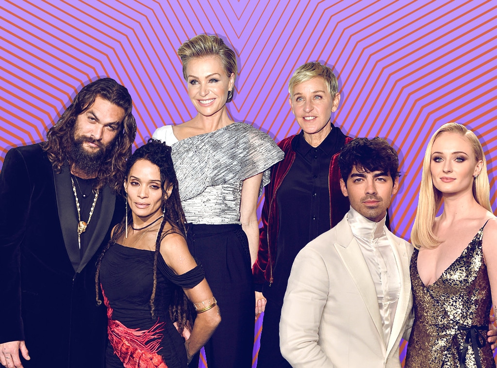 Power Couples, Lisa Bonet, Jason Momoa, Joe Jonas, Sophie Turner, Ellen DeGeneres, Portia