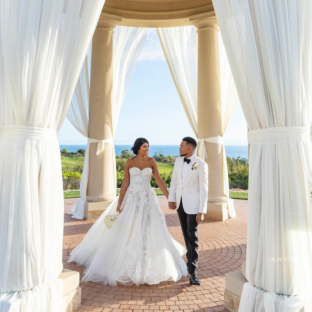 chance the rapper wife wedding dress