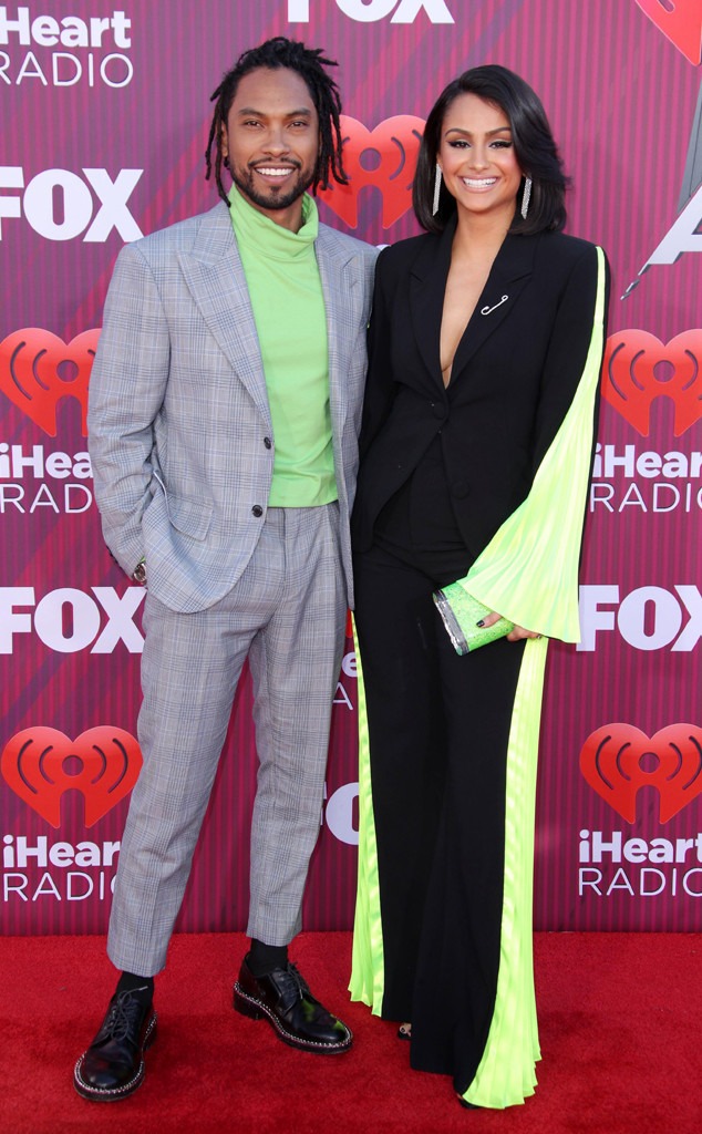 Miguel, Nazanin Mandi, Couples, 2019 iHeartRadio Music Awards, Arrivals