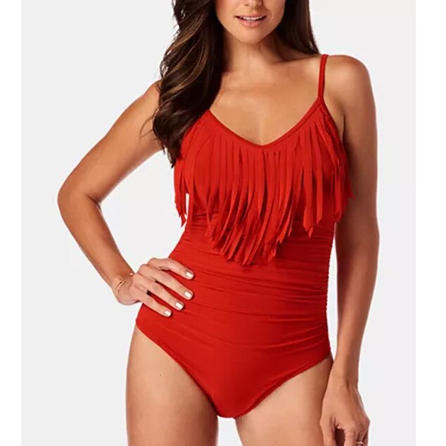 Bedrock store ruffle swimdress