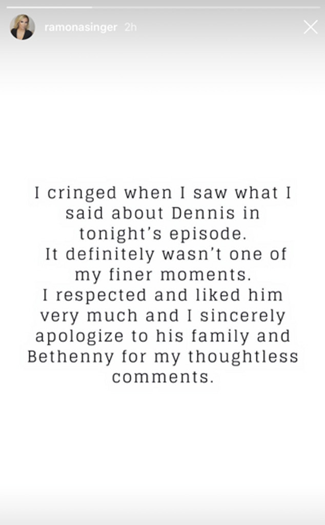 Ramona Singer, Statement