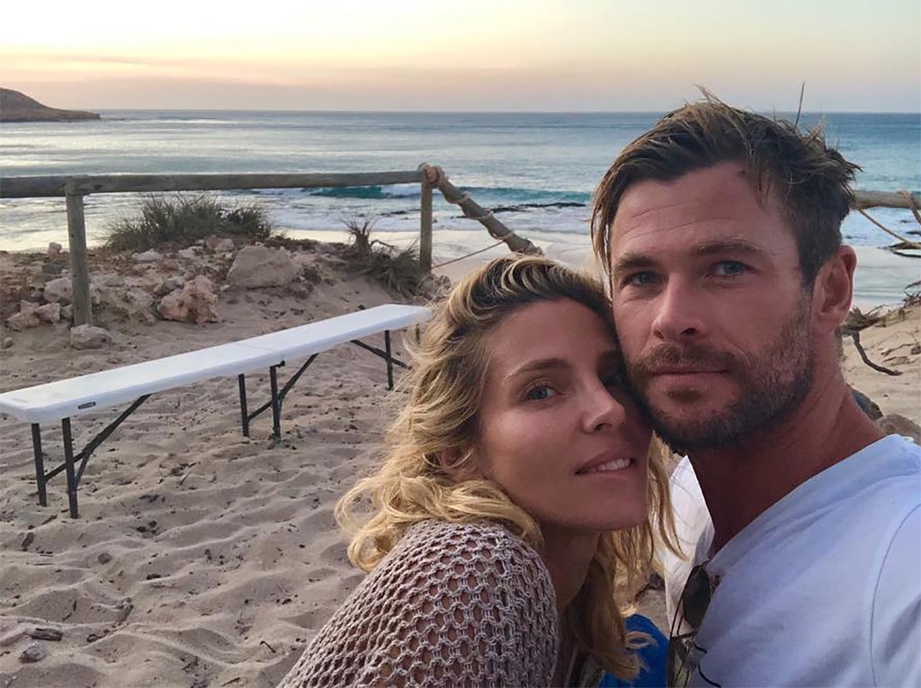 Chris Hemsworth, Elsa Pataky, Camping