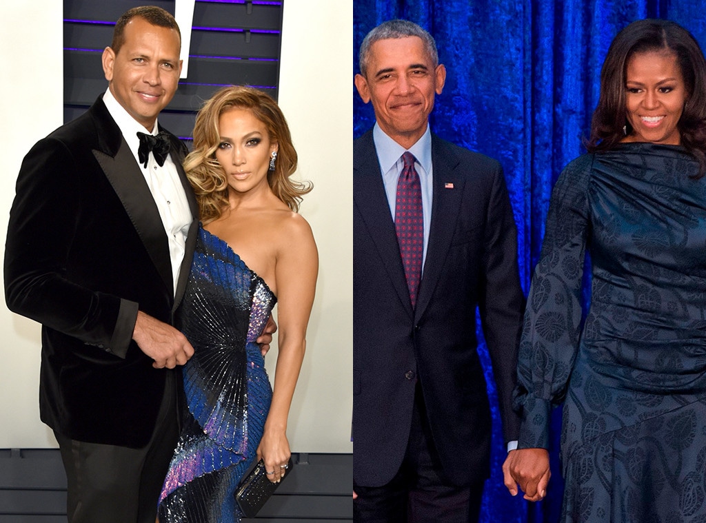 Alex Rodriguez, Jennifer Lopez, Barack Obama, Michelle Obama