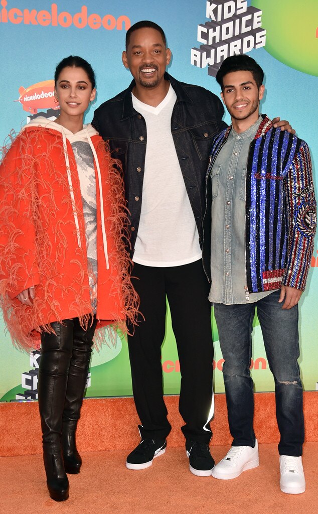 Naomi Scott, Will Smith & Mena Massoud from 2019 Nickelodeon Kids