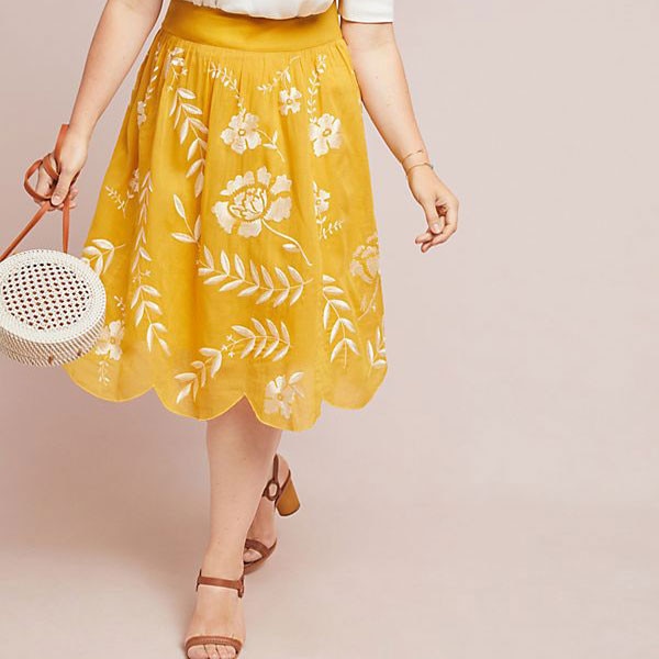 Vineland shop embroidered skirt