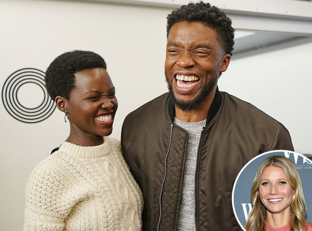 Lupita Nyong'o, Chadwick Boseman, Gwyneth Paltrow, Inset