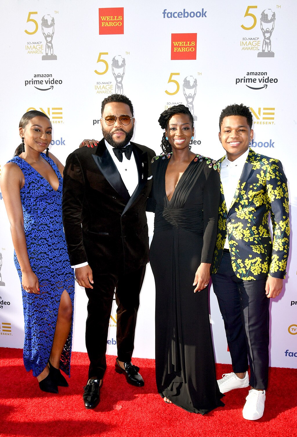 Kyra Anderson, Anthony Anderson, Alvina Stewart, Nathan Anderson, 50th NAACP Image Awards, NAACP awards, arrivals