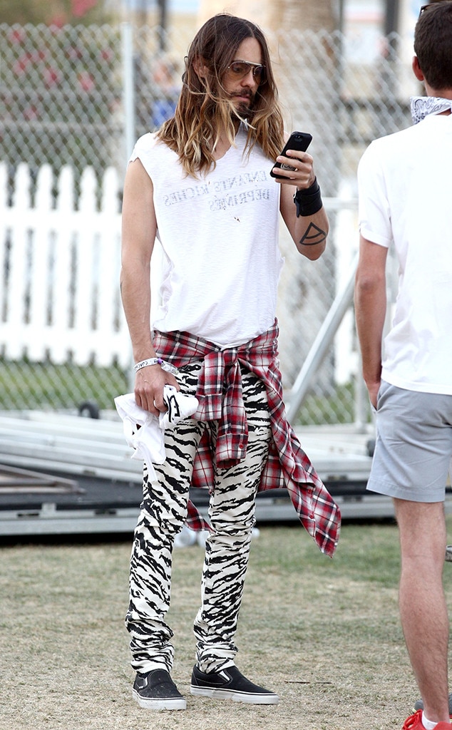 Jared Leto from Coachella's Most Iconic Celebrity Outfits E! News