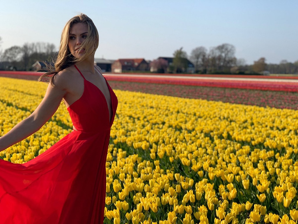 hannah b red dress