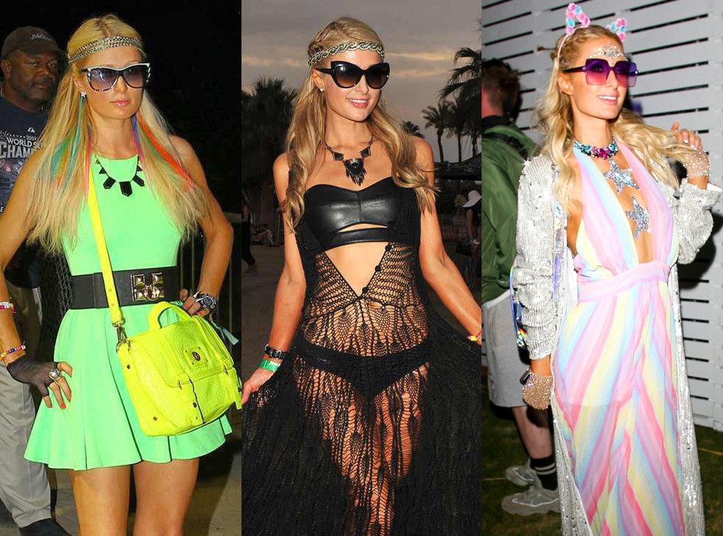 Paris Hilton's Outrageous Coachella Looks Through the Years - E! Online
