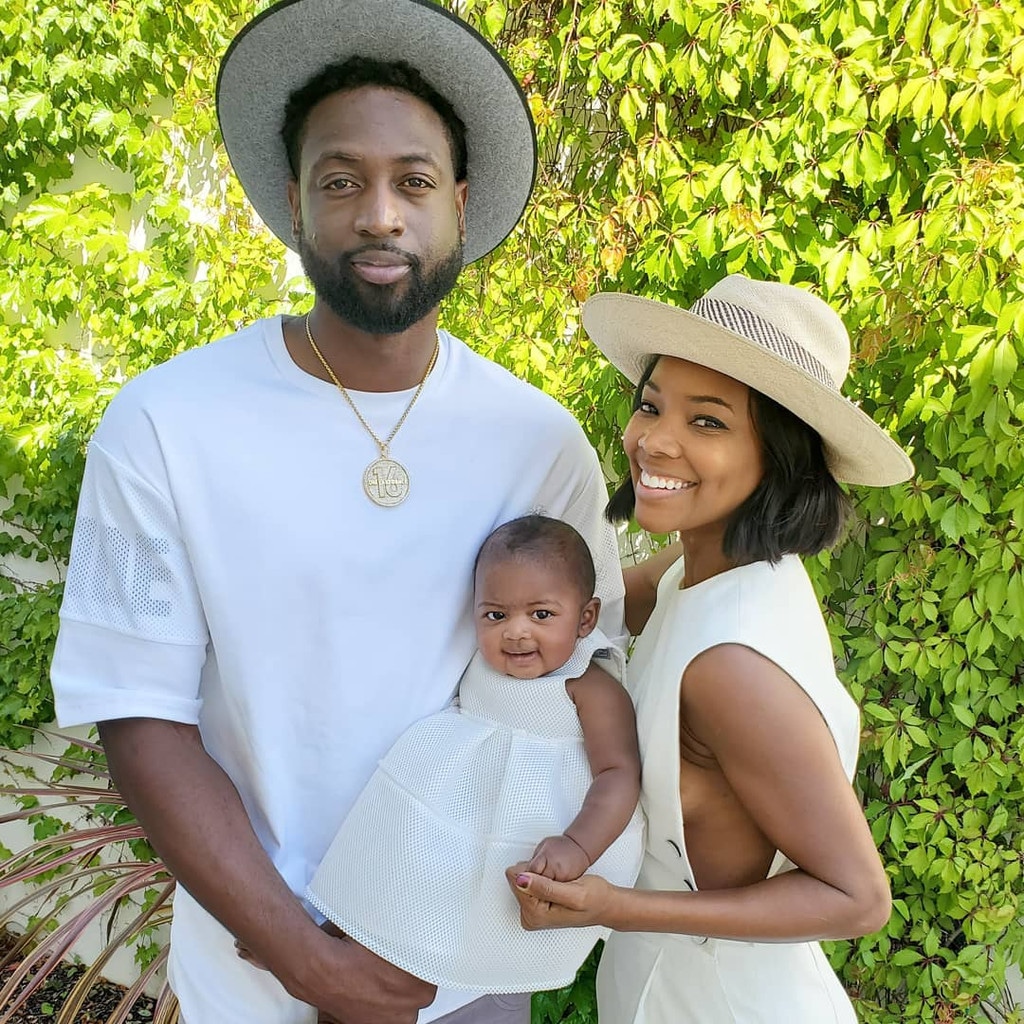 Dwyane Wade, Gabrielle Union, Kaavia James