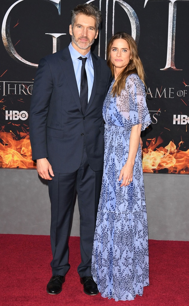 David Benioff & Amanda Peet From Game Of Thrones Season 8 Premiere | E ...