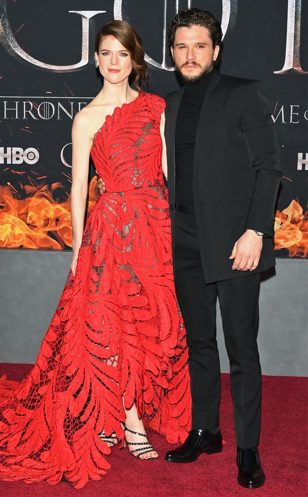 Kit Harington, Rose Leslie, Game of Thrones Season 8 Premiere