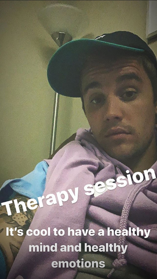 Justin Bieber Promotes Mental Health With Selfie From Therapy Session ...