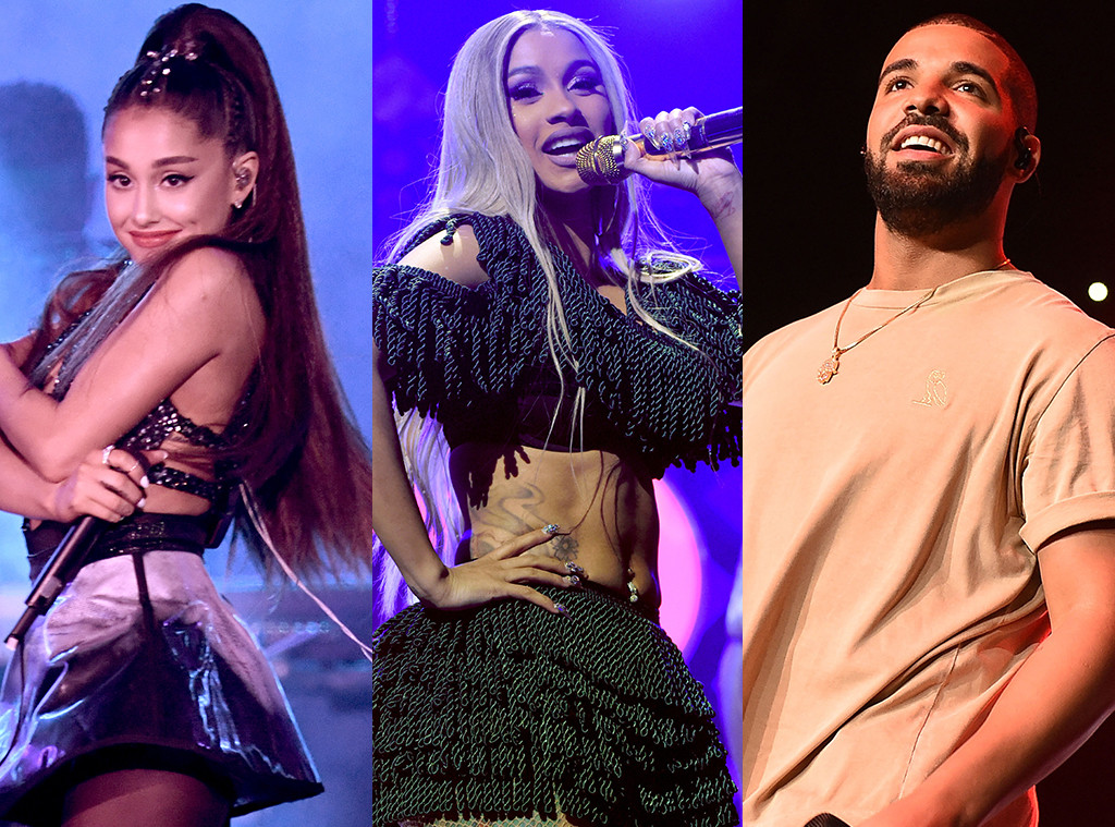 Ariana Grande, Cardi B, Drake