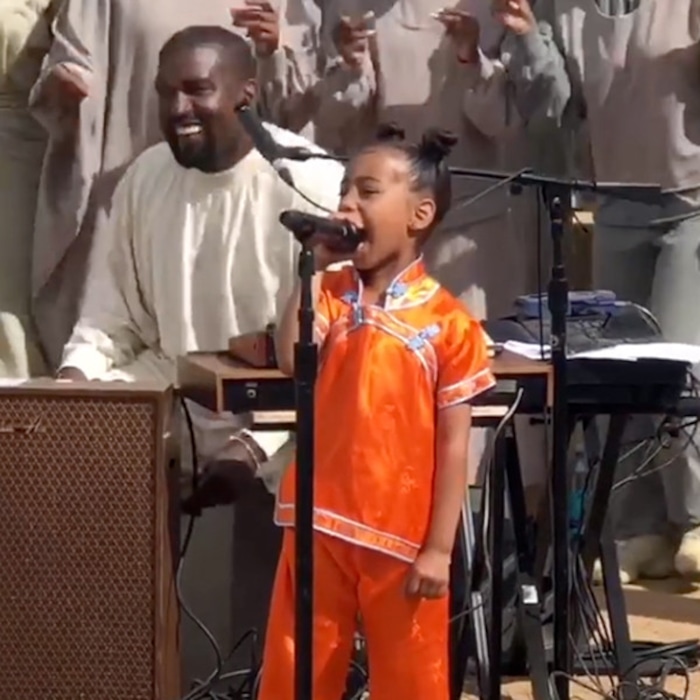 Image result for north west on stage with kanye