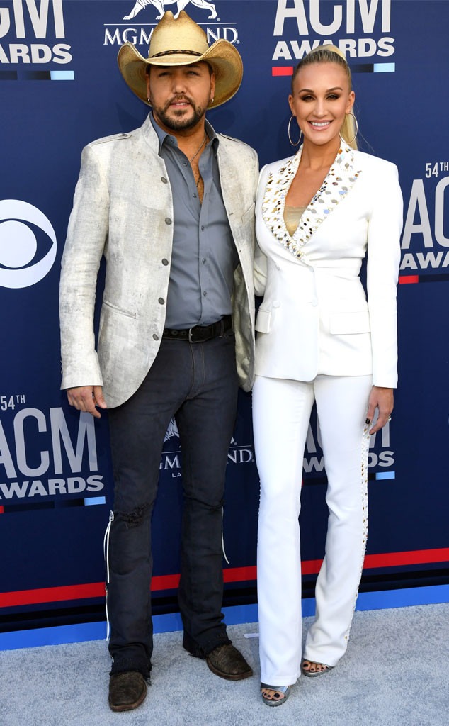 Jason Aldean, Brittany Aldean, Academy of Country Music Awards arrivals 2019