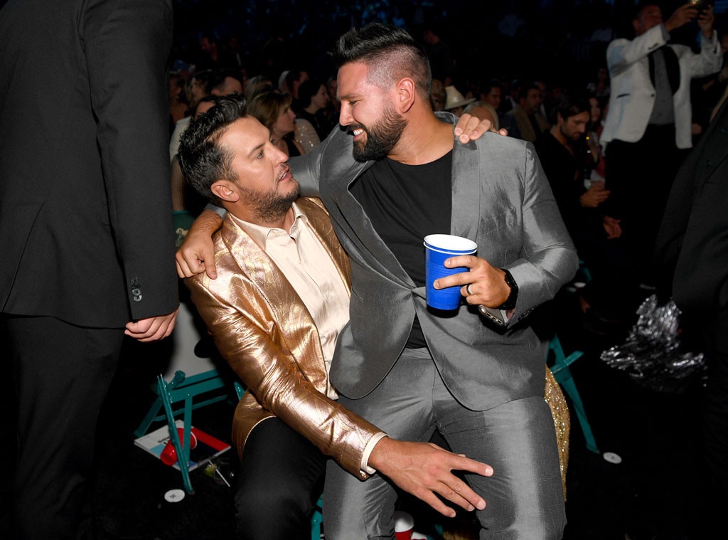 Luke Bryan Shay Mooney From ACM Awards Candid Moments E News