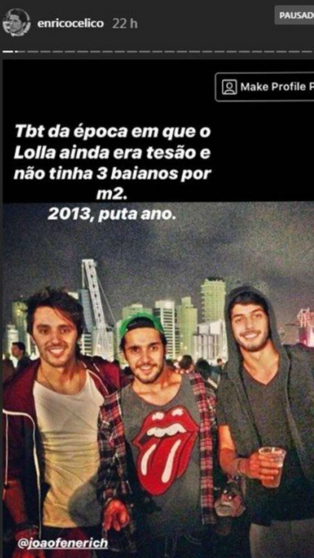 Enrico Celico, Instagram