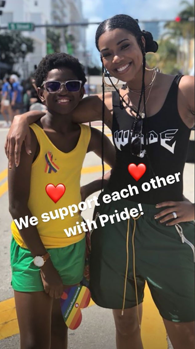 Gabrielle Union Supports Dwyane Wade S Son At Gay Pride Parade E Online