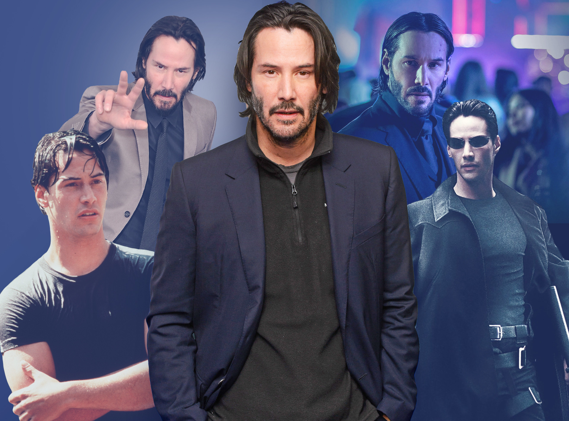 The Man The Myth Inside Keanu Reeves Inscrutable Private World E Online - i punch keanu reeves song roblox id