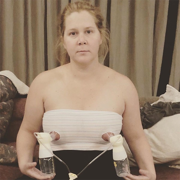 Amy Schumer Shares Photo of Her Pumping Breast Milk for Newborn image
