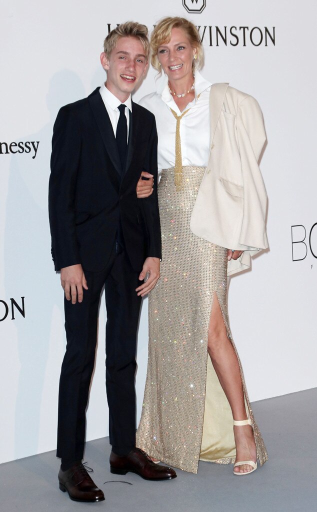 Levon Roan Thurman-Hawke, Uma Thurman, amfAR Gala, Celeb Kids at Cannes Film Festival
