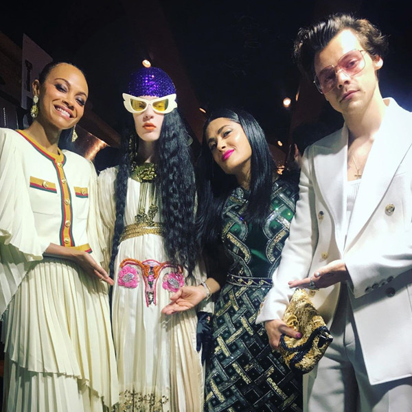 Harry Styles, Instagram, Salma Hayek, Zoe Saldana