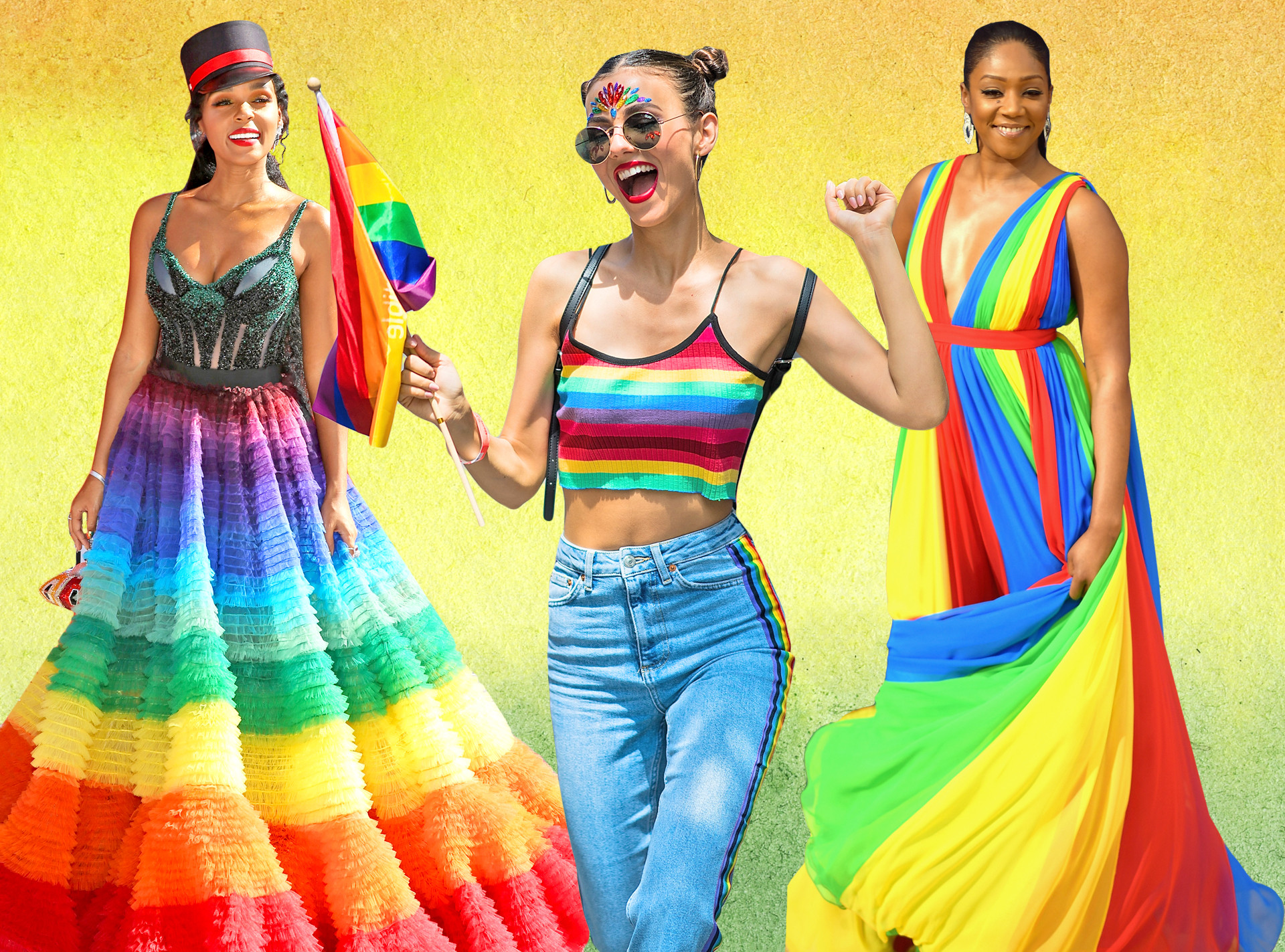 Rainbow Overflow Summer Bra Top for Pride Festivals