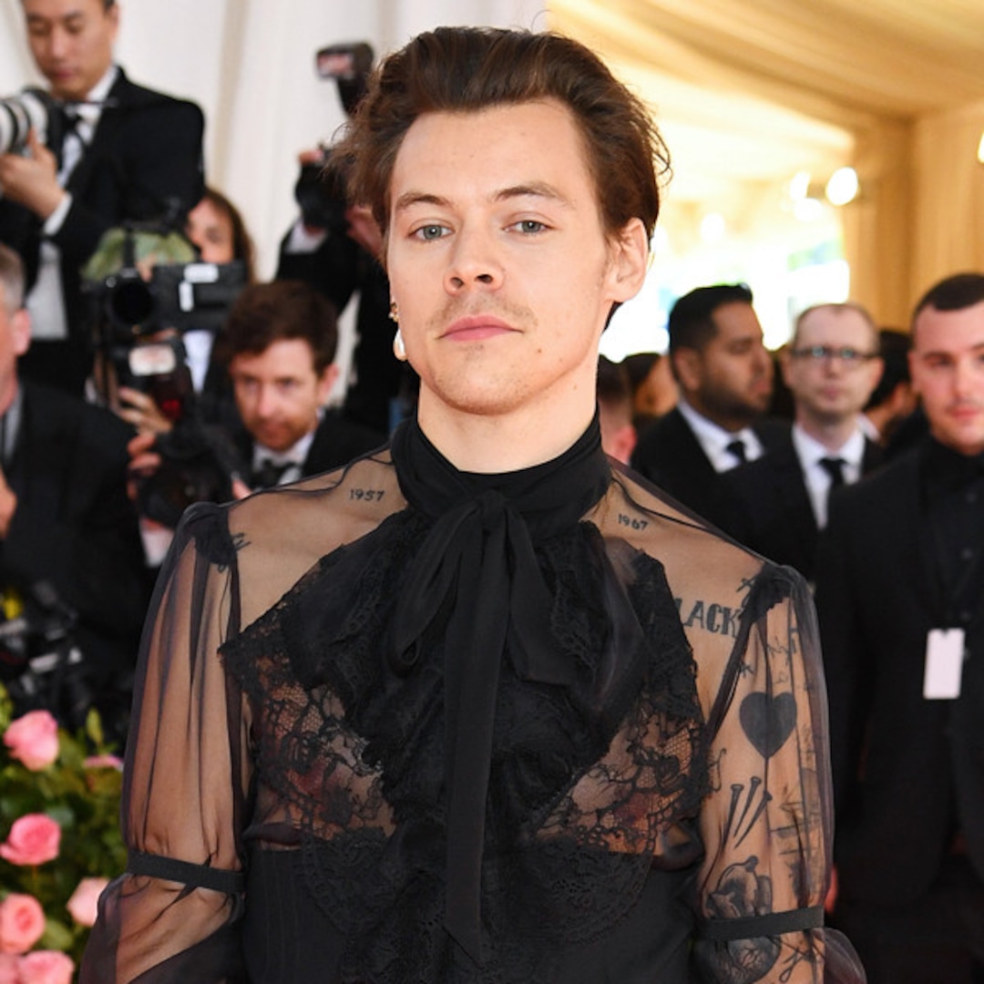Harry Styles Dresses Up And Makes History On The Cover Of Vogue E Online Harry Styles Dresses Up And Makes History On The Cover Of Vogue E Online