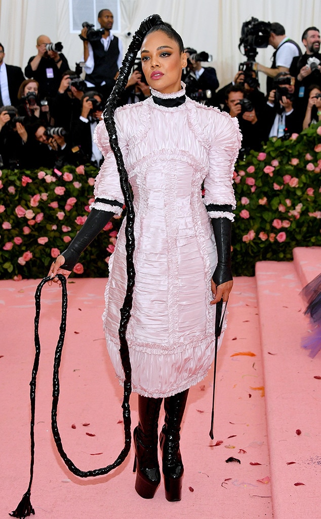 Tessa Thompson from Stars Dazzle in Pink at the 2019 Met Gala E! News