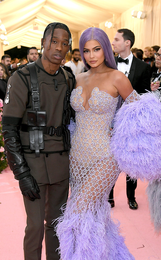 Kylie Jenner and Travis Scott Bring Power to Met Gala Red Carpet E