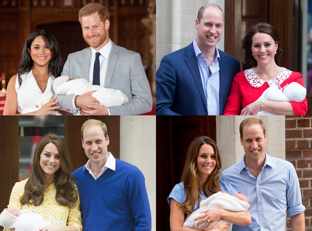 Royal Baby Debuts, Prince William, Kate Middleton, Prince Harry, Meghan Markle