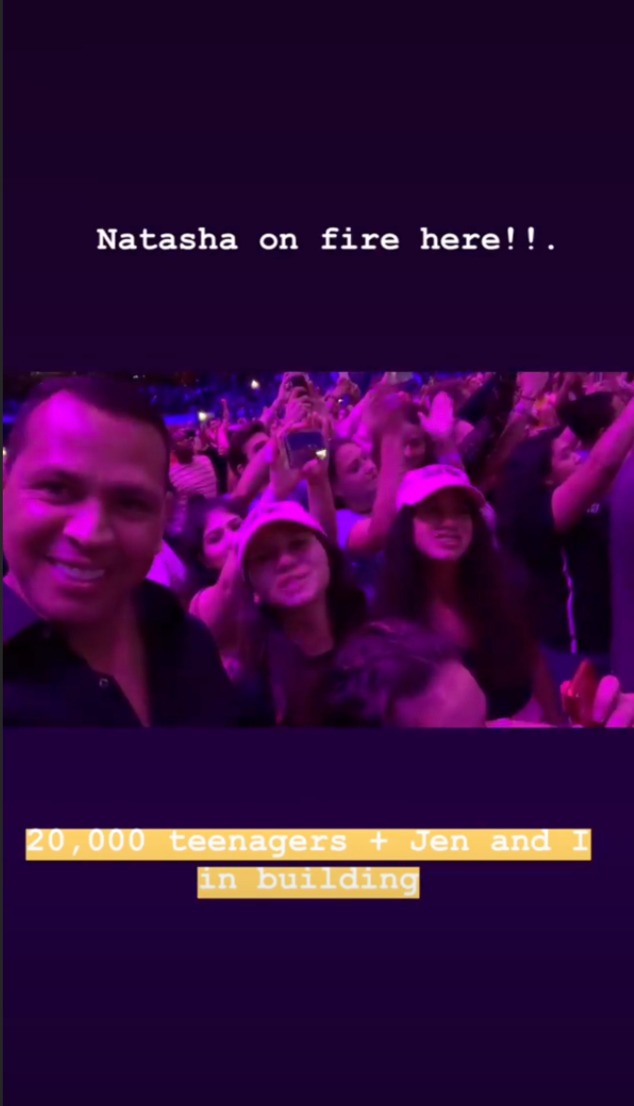 Alex Rodriguez, Ariana Grande concert