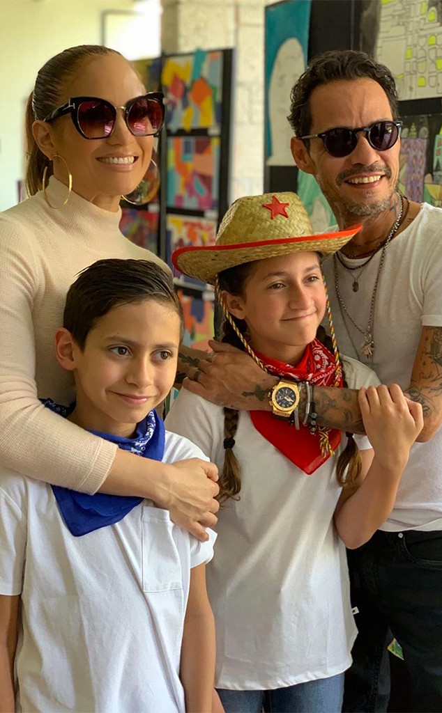 Jennifer Lopez, Marc Anthony and Twins Max and Emme from ...