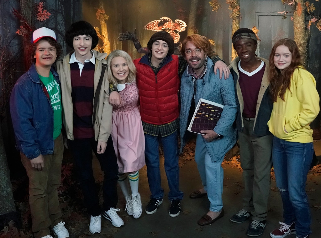Gaten Matarazzo, Finn Wolfhard, Millie Bobby Brown, Noah Schnapp, Caleb McLaughlin and Sadie Sink, Jimmy Fallon, Stranger Things
