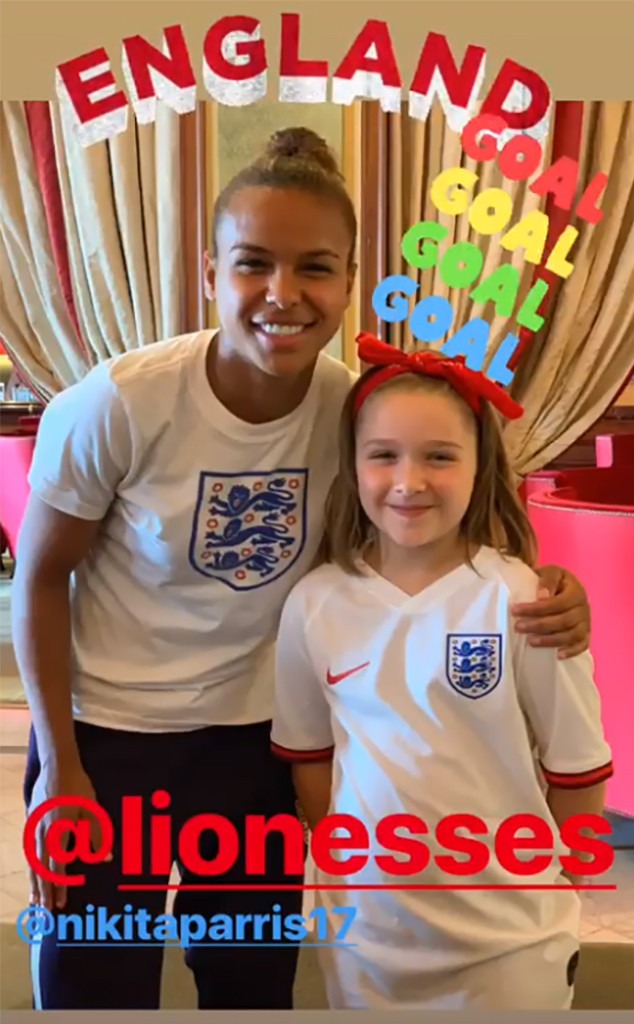 David Beckham, Harper Beckham, World's World Cup 2019, Team England, Lionesses, Nikita Parris