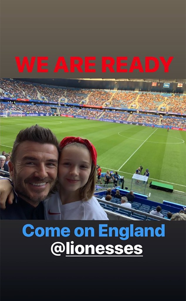 David Beckham and Daughter Meet Team England at Women's ... - 634 x 1024 jpeg 63kB