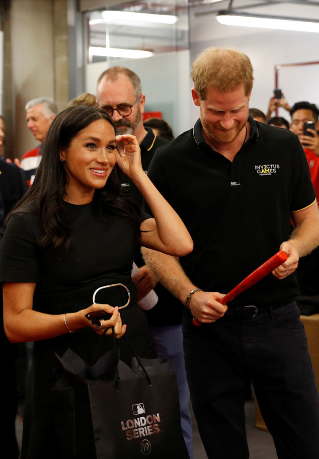 Meghan Harry Yankees Locker Room Archie Uniform London Series June 29 2019  via NYY