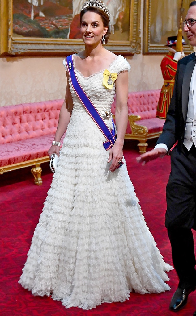 Kate Middleton Has a Rare Tiara Moment at King Charles First Banquet