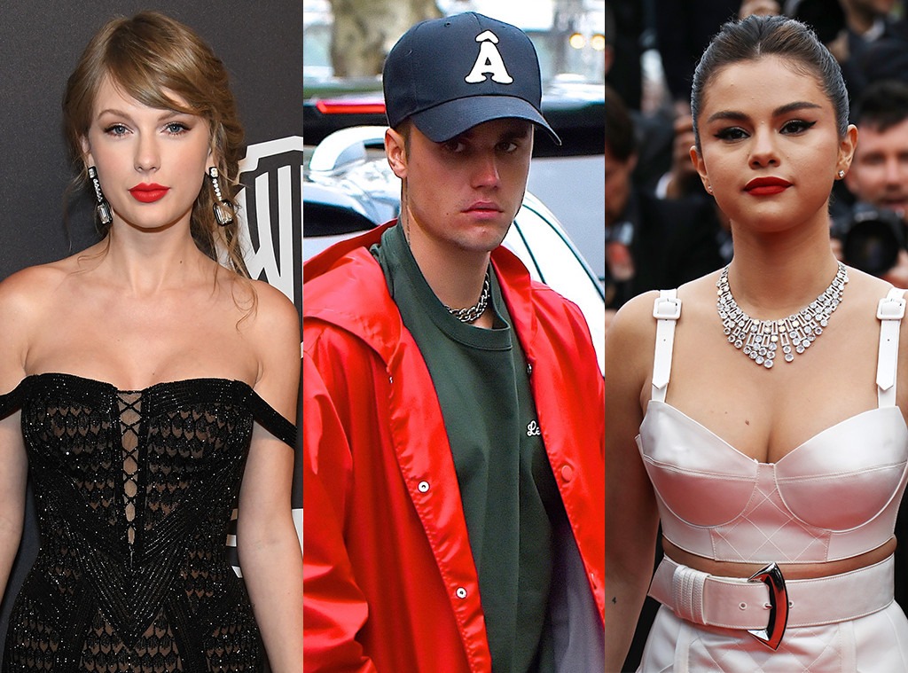 Taylor Swift, Justin Bieber, Selena Gomez