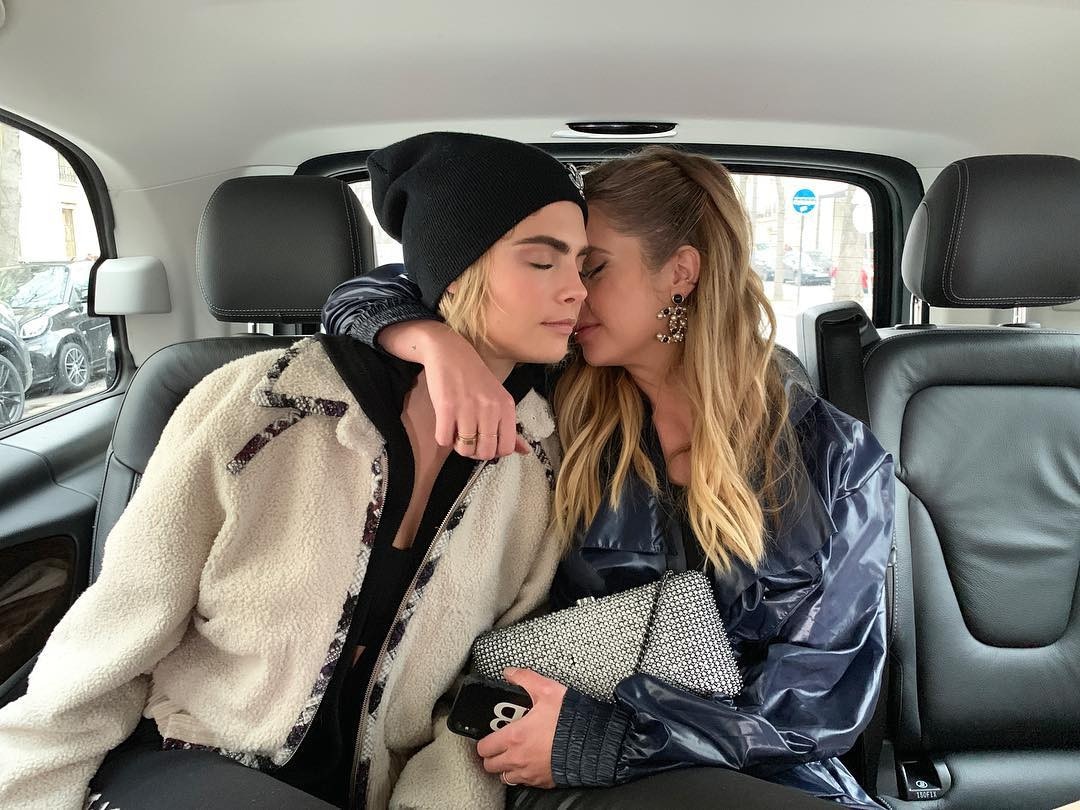 Post Show Cuddle Puddle from Cara Delevingne and Ashley Benson Romance