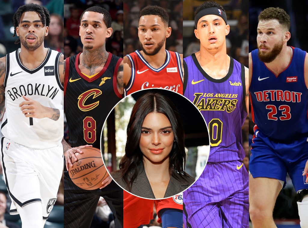 Kendall Jenner, D’Angelo Russell, Jordan Clarkson, Ben Simmons, Kyle Kuzma and Blake Griffin