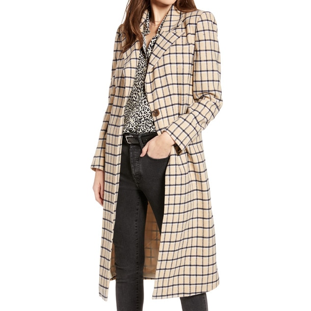 Nordstrom something 2024 navy coat