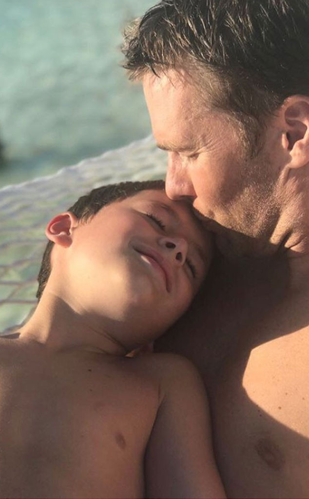 Tom Brady Enjoys Beach Vacation with All Three of His Kids: Photos