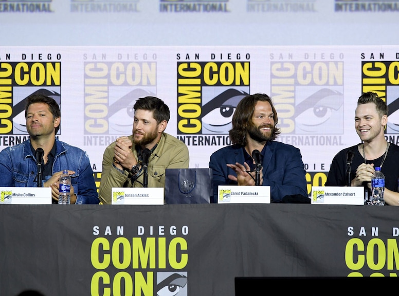 Misha Collins, Jensen Ackles, Jared Padalecki, Alexander Calvert, 2019 Comic-Con